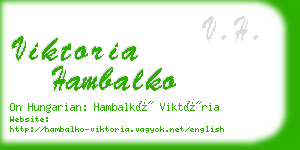 viktoria hambalko business card