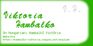 viktoria hambalko business card